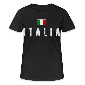 Italienische Flagge, italienischer Stolz - Frauen T-Shirt atmungsaktiv - Schwarz - Vorne - AI Model Female 172 light (172cm)