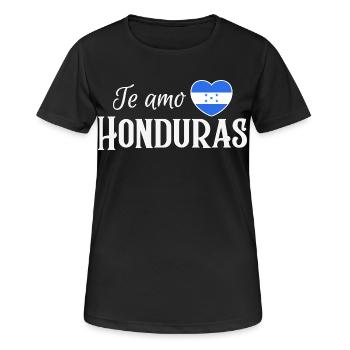 Ich liebe Honduras, made in Honduras - Frauen T-Shirt atmungsaktiv - Schwarz - Vorne - AI Model Female 172 light (172cm)