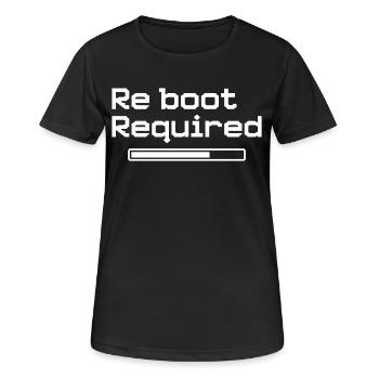 Reboot Required – Retro Gaming Style - Women's Breathable T-Shirt - black - Front - AI Model Female 172 light (172cm)