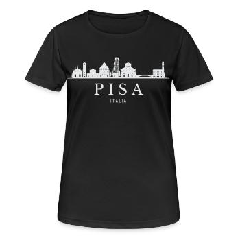 Horizon de Pise, Pise Italie - T-shirt respirant Femme - noir - Devant - AI Model Female 172 light (172cm)