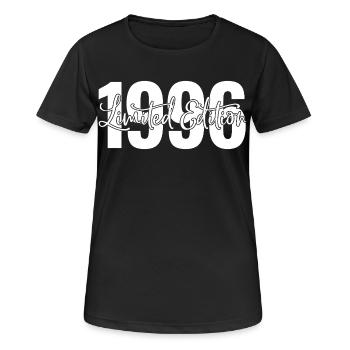 Limited edition 1996 - Frauen T-Shirt atmungsaktiv - Schwarz - Vorne - AI Model Female 172 light (172cm)