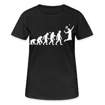 Badminton Evolution Smash Badminton Joueur de badminton - T-shirt respirant Femme - noir - Devant - AI Model Female 172 light (172cm)