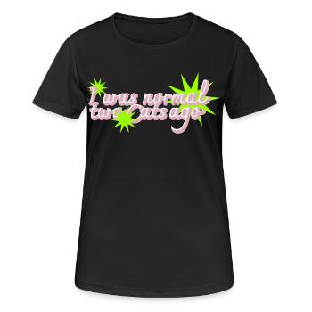 Zwei Katzen zu spät Crazy Catlady - Frauen T-Shirt atmungsaktiv - Schwarz - Vorne - AI Model Female 172 light (172cm)