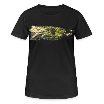 Porto Rico Boricua - T-shirt respirant Femme - noir - Devant - AI Model Female 172 light (172cm)