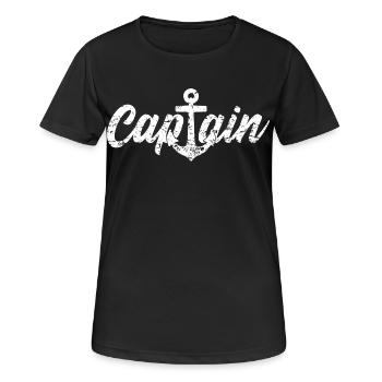 Capitaine capitaine - T-shirt respirant Femme - noir - Devant - AI Model Female 172 light (172cm)