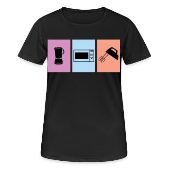 Cuire - T-shirt respirant Femme - noir - Devant - AI Model Female 172 light (172cm)