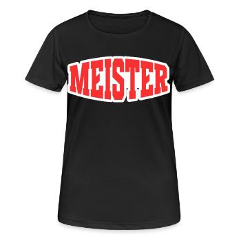 Meister - Frauen T-Shirt atmungsaktiv - Schwarz - Vorne - AI Model Female 172 light (172cm)