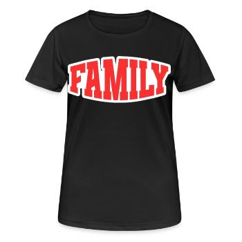 Family - Frauen T-Shirt atmungsaktiv - Schwarz - Vorne - AI Model Female 172 light (172cm)