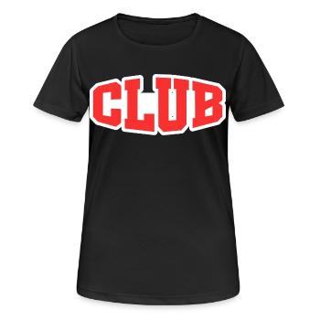 Club - Frauen T-Shirt atmungsaktiv - Schwarz - Vorne - AI Model Female 172 light (172cm)