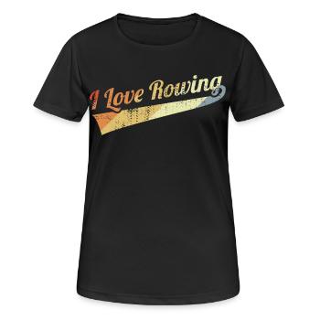 I like rowing - Women's Breathable T-Shirt - black - Front - AI Model Female 172 light (172cm)