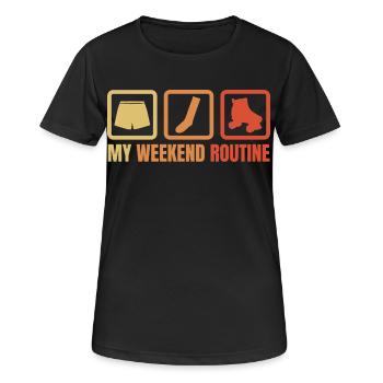 Weekend with roller skates - Women's Breathable T-Shirt - black - Front - AI Model Female 172 light (172cm)