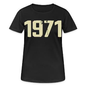 Jubiläum 1971 - Frauen T-Shirt atmungsaktiv - Schwarz - Vorne - AI Model Female 172 light (172cm)