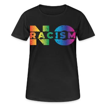 Pas de racisme - T-shirt respirant Femme - noir - Devant - AI Model Female 172 light (172cm)