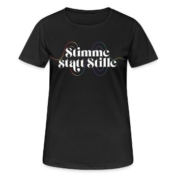 Stimme Statt Stille Shirt Für Aktivisten Toleranz - Frauen T-Shirt atmungsaktiv - Schwarz - Vorne - AI Model Female 172 light (172cm)