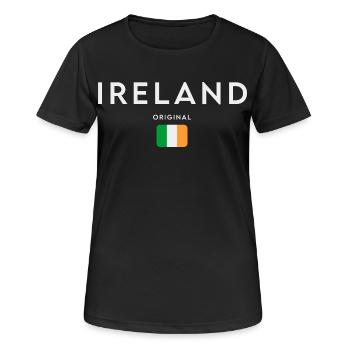 Drapeau de l’Irlande, Irish Pride - T-shirt respirant Femme - noir - Devant - AI Model Female 172 light (172cm)