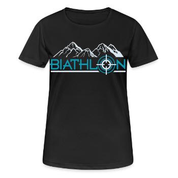 biathlon - T-shirt respirant Femme - noir - Devant - AI Model Female 172 light (172cm)