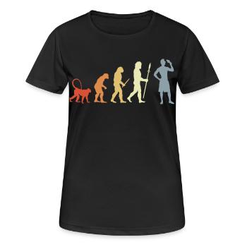 Evolution Eiscreme Liebhaber - Frauen T-Shirt atmungsaktiv - Schwarz - Vorne - AI Model Female 172 light (172cm)