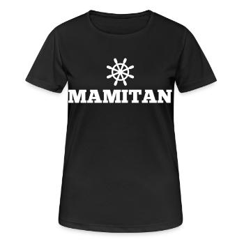 Mamitän Muttertag beste Mama Anker - Frauen T-Shirt atmungsaktiv - Schwarz - Vorne - AI Model Female 172 light (172cm)