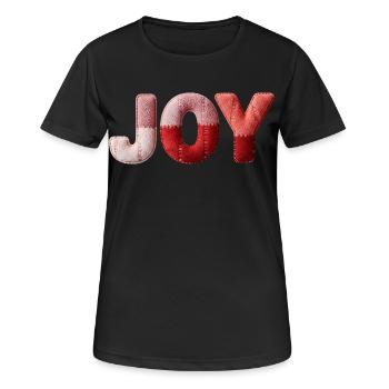 Patchwork Joy Joy and Happiness Design - Women's Breathable T-Shirt - black - Front - AI Model Female 172 light (172cm)