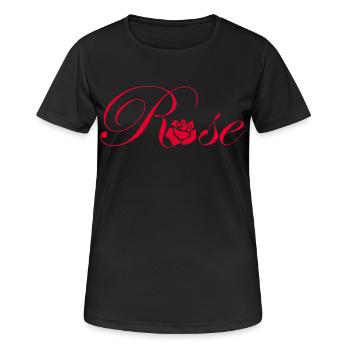 The word pink - Women's Breathable T-Shirt - black - Front - AI Model Female 172 light (172cm)
