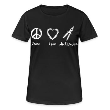 J’adore l’architecture - T-shirt respirant Femme - noir - Devant - AI Model Female 172 light (172cm)