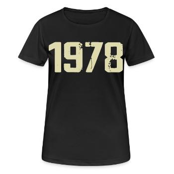 Jubilé 1978 - T-shirt respirant Femme - noir - Devant - AI Model Female 172 light (172cm)