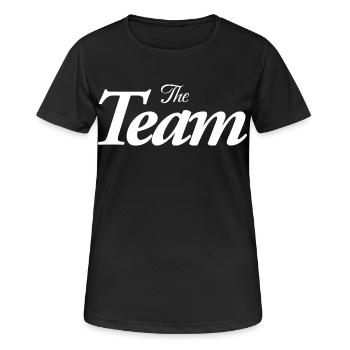 The Team - Women's Breathable T-Shirt - black - Front - AI Model Female 172 light (172cm)