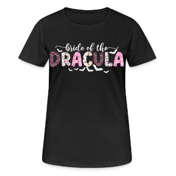 Enterrement de vie de jeune fille drôle sur le thème d’Halloween - Mariée - T-shirt respirant Femme - noir - Devant - AI Model Female 172 light (172cm)