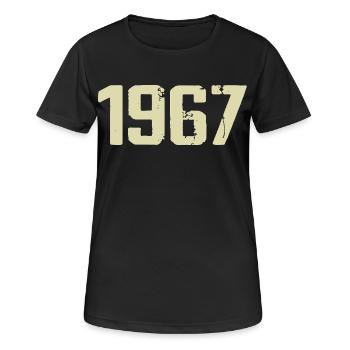 Jubilé 1967 - T-shirt respirant Femme - noir - Devant - AI Model Female 172 light (172cm)