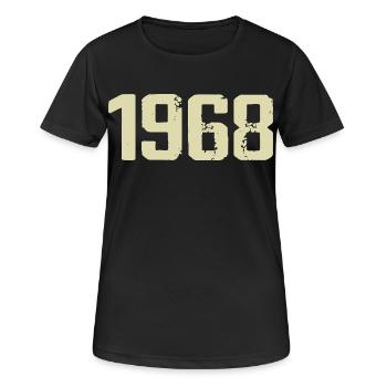 Jubiläum 1968 - Frauen T-Shirt atmungsaktiv - Schwarz - Vorne - AI Model Female 172 light (172cm)