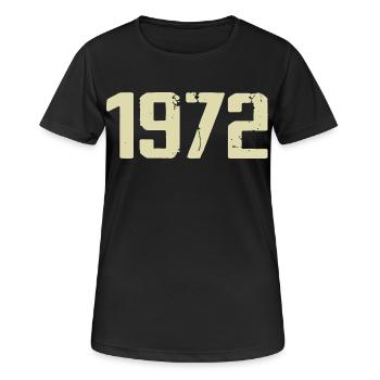 Jubiläum 1972 - Frauen T-Shirt atmungsaktiv - Schwarz - Vorne - AI Model Female 172 light (172cm)
