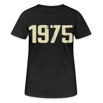 Jubiläum 1975 - Frauen T-Shirt atmungsaktiv - Schwarz - Vorne - AI Model Female 172 light (172cm)