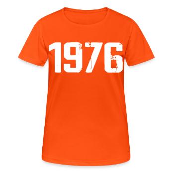 1976 - Awesome since 1976 - Women's Breathable T-Shirt - neon orange - Front - AI Model Female 172 dark (172cm)