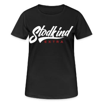 Stodkind Extra WHITE - Frauen T-Shirt atmungsaktiv - Schwarz - Vorne - AI Model Female 172 light (172cm)