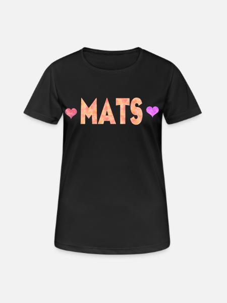 Mats - Frauen T-Shirt atmungsaktiv - Schwarz