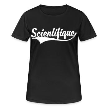 Scientifique - T-shirt respirant Femme - noir - Devant - AI Model Female 172 light (172cm)