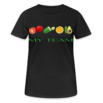 Vegetables - Women's Breathable T-Shirt - black - Front - AI Model Female 172 light (172cm)