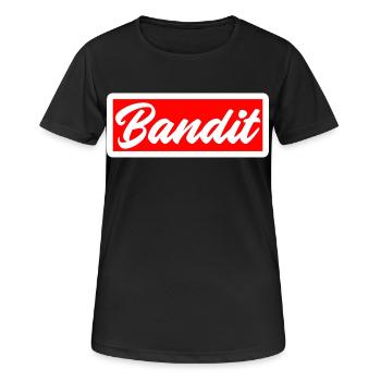 bandit thief crime criminal sticker hooligan gang - Women's Breathable T-Shirt - black - Front - AI Model Female 172 light (172cm)