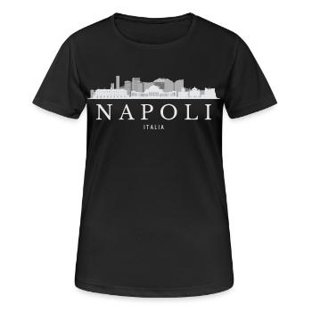 Silhouette de Naples, Naples Italie - T-shirt respirant Femme - noir - Devant - AI Model Female 172 light (172cm)