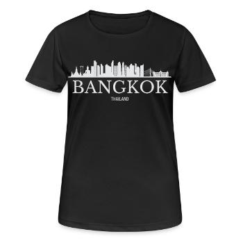 Silhouette de Bangkok, Bangkok Thaïlande - T-shirt respirant Femme - noir - Devant - AI Model Female 172 light (172cm)