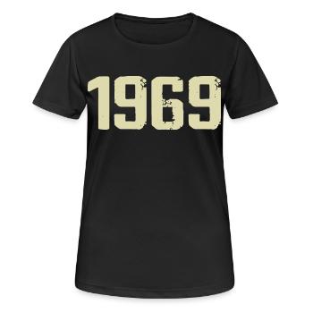 Jubiläum 1969 - Frauen T-Shirt atmungsaktiv - Schwarz - Vorne - AI Model Female 172 light (172cm)