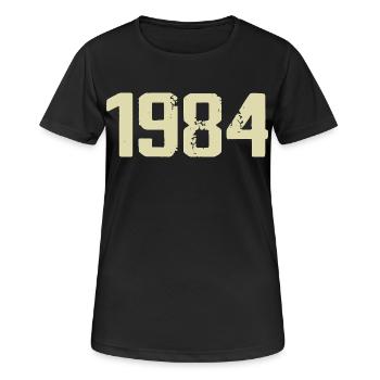 Jubilé 1984 - T-shirt respirant Femme - noir - Devant - AI Model Female 172 light (172cm)