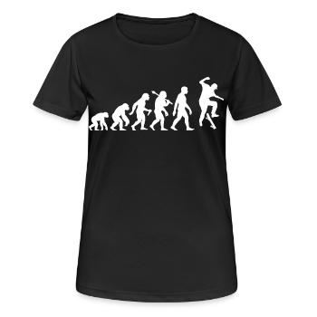 Skateboard Evolution Men's and Boys' Skatboarder - Women's Breathable T-Shirt - black - Front - AI Model Female 172 light (172cm)