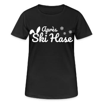 Apres Ski Rabbit Ski Après Ski Party Blanche-Neige - T-shirt respirant Femme - noir - Devant - AI Model Female 172 light (172cm)