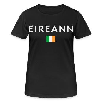 Drapeau de l’Irlande, Irish Pride - T-shirt respirant Femme - noir - Devant - AI Model Female 172 light (172cm)
