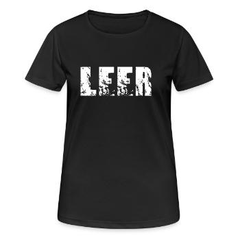 Leer - Frauen T-Shirt atmungsaktiv - Schwarz - Vorne - AI Model Female 172 light (172cm)