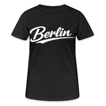 Berlin - T-shirt respirant Femme - noir - Devant - AI Model Female 172 light (172cm)