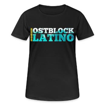 Ostblock Latino Kasache Kasachstan Geschenk - Frauen T-Shirt atmungsaktiv - Schwarz - Vorne - AI Model Female 172 light (172cm)