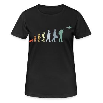 Airplane Observer Evolution - Women's Breathable T-Shirt - black - Front - AI Model Female 172 light (172cm)