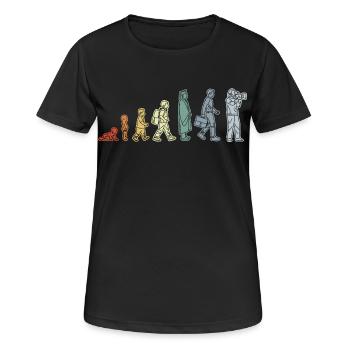 De bébé à caméraman - T-shirt respirant Femme - noir - Devant - AI Model Female 172 light (172cm)